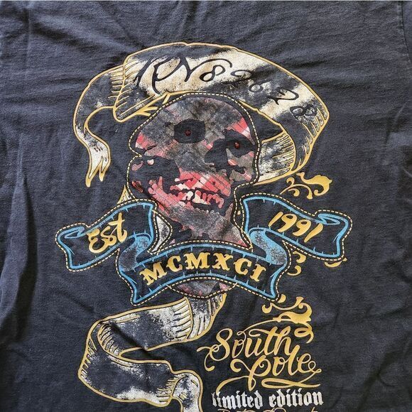Southpole Vintage‎ Y2K Limited edition Skull T-shirt size 3XL. - Picture 2 of 5